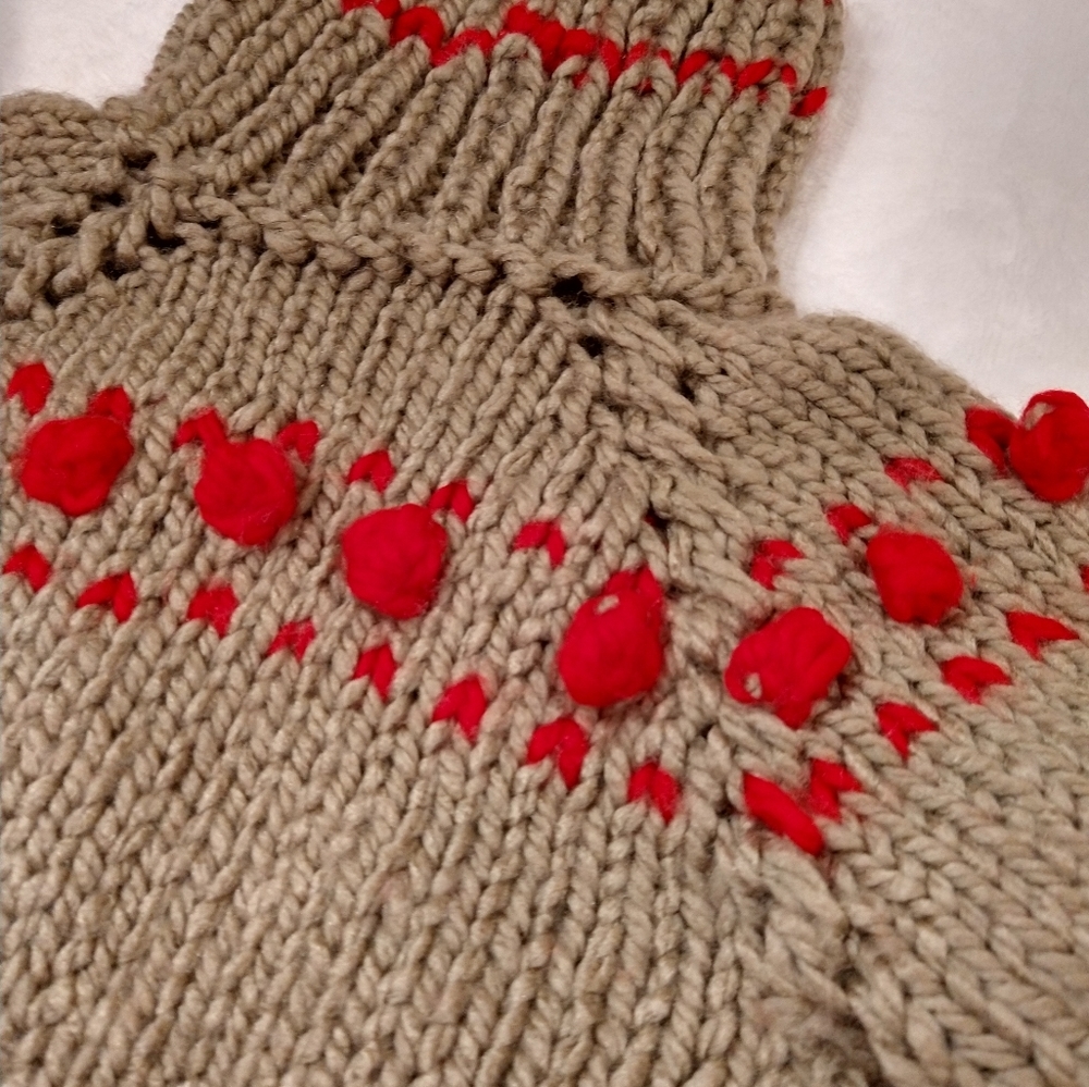 🗽New/Large Dog's Sweater❤️🤎 Exclusive HandKnitted - Picture 8 of 10